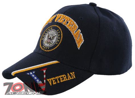 NEW! US NAVY USN VETERAN SIDE USA VETERAN FLAG BALL CAP HAT NAVY ...