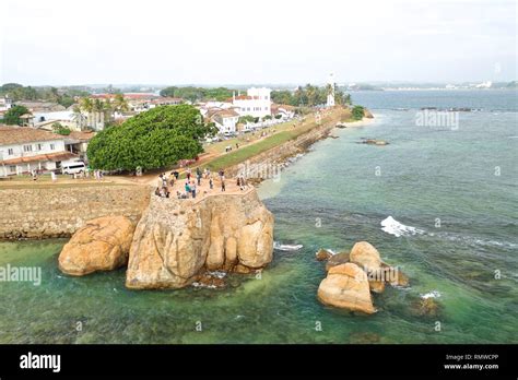 Aerial Galle Fort Sri Lanka Stock Photo Alamy