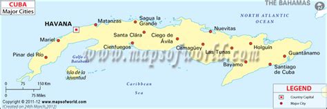 Map Of Cuba With Cities