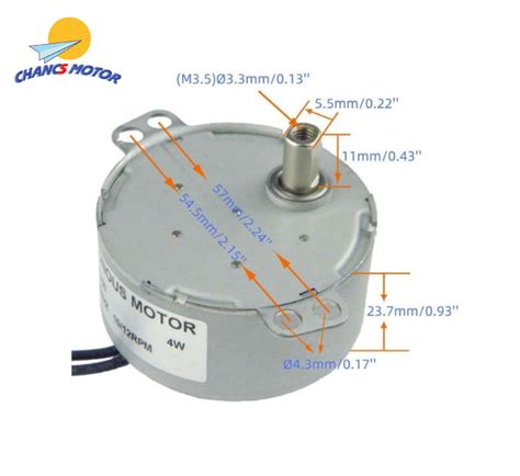 Chancs Synchron Micro Motor Tyd V Dc Rpm Flush Shaft Mm