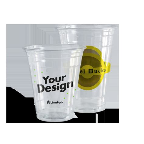 Plastic cups with 6 colour print - Limepack