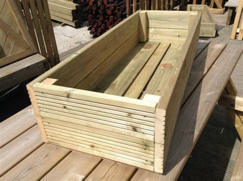 Large Decking Wooden Garden Planter Handmade M Ft Etsy Uk