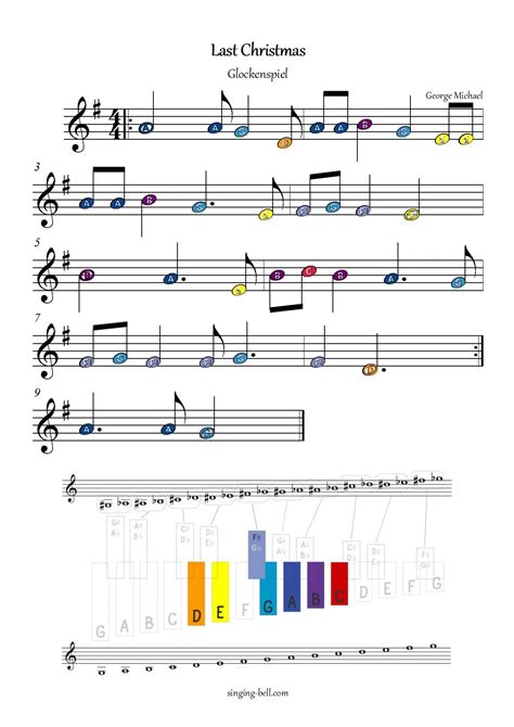 Last Christmas How To Play On The Glockenspiel Xylophone Singing Bell