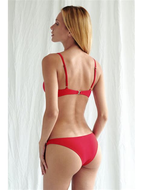 Love and Hate Dół od bikini Fiji Red Czerwony Modivo pl