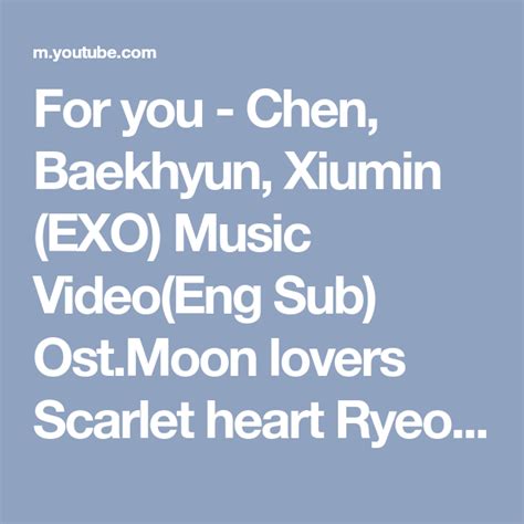 Exo Chen Baekhyun Xiumin Music Video Moon Lovers Scarlet Heart Ryeo Ost