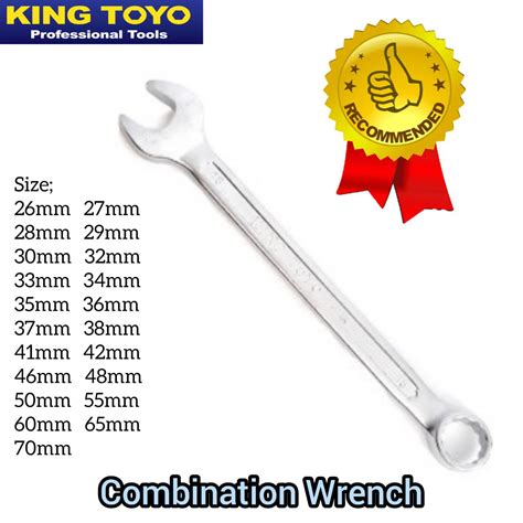 King Toyo Diy Mm To Mm Combination Spannar Wrench Diy Tools For