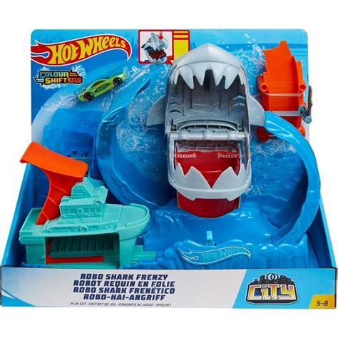 Mattel Hot Wheels city color shifters robo žralok útočí Maxíkovy hračky