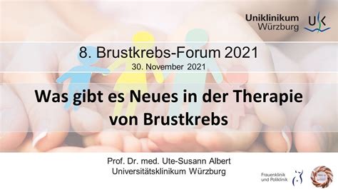 Prof Dr med Ute Susann Albert Universitätsklinikum Würzburg YouTube