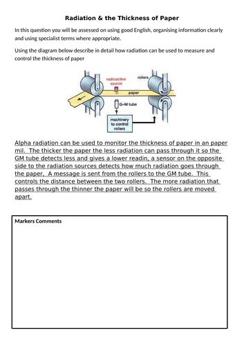 Aqa Ks4 Gcse Physics Science Uses Of Radiation Lesson Teaching Resources