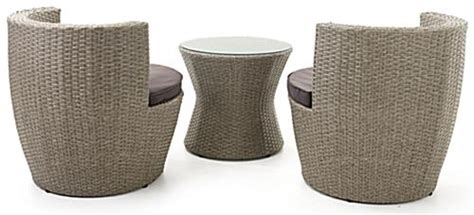 3 Piece Wicker Bistro Set | Weather-Resistant Outdoor Design