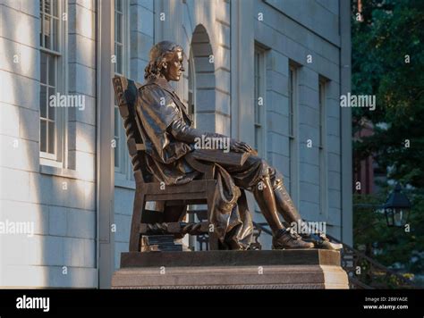 John Harvard statue in Harvard University Stock Photo - Alamy