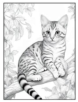 Bengal Cats Coloring Book Printable By Chuck Burger Coloring Books