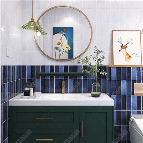 foshan manufacturer mm wavy porcelain glazed solid sky blue