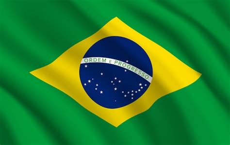 Premium Vector | Brazil flag, brazilian official symbol of green and ...