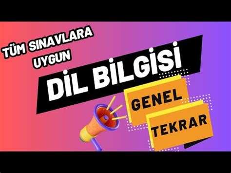 DİL BİLGİSİ GENEL TEKRAR tyttürkçe yks2024 dilbilgisi YouTube