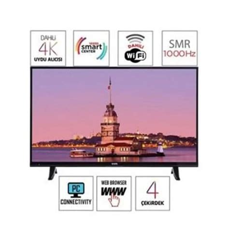 Vestel Ekran K Ultra Hd Uydu Smart W F Led Tv Televizyon Beyaz E Ya