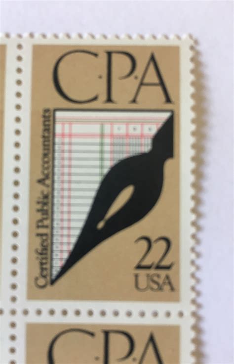 Cpa Certified Public Accountant Us Mint Postage Stamps 1987 Issue