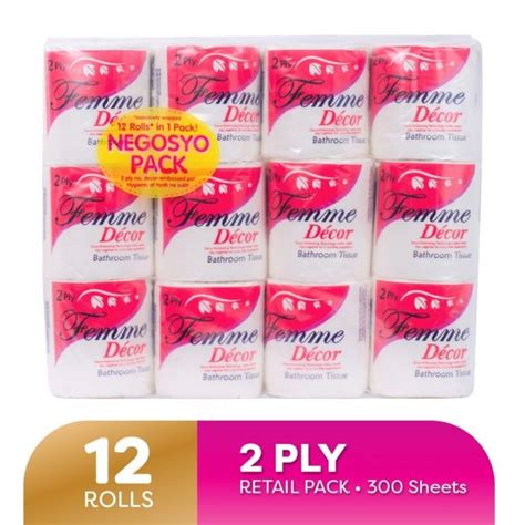 Femme Bathroom Tissue 2 Ply 300sheets Retail Pack 12 Rolls Lazada Ph