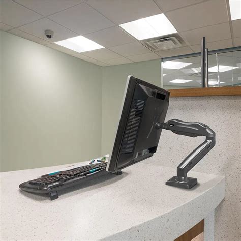 Suporte Para Monitor Mesa Articulado - SUPORTE PARA MONITOR AJUSTAVEL DE MESA ARTICULADO COM PISTAO A GAS 17 A ...