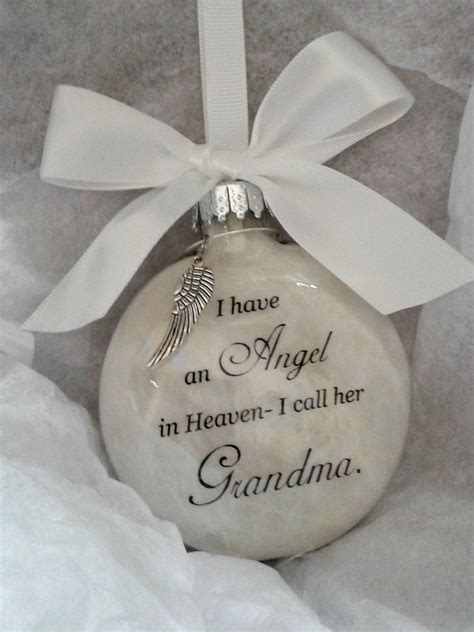 Grandma Memorial In Memory Christmas Ornament Angel In Heaven I Call