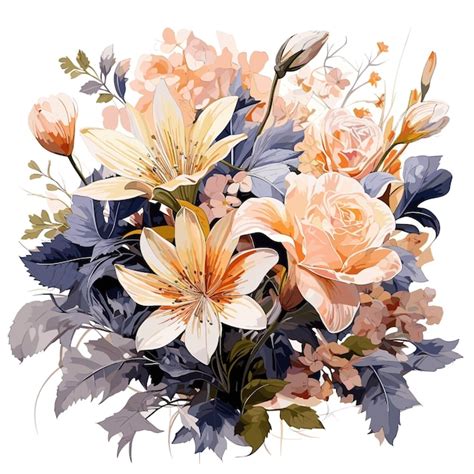 Premium Vector Watercolor Flower Bouquet