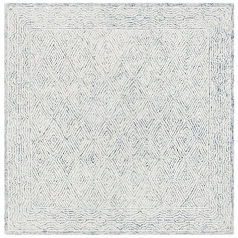 Safavieh Capri Ivory Blue Ft X Ft Border Diamond Square Area Rug