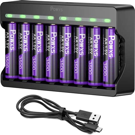 Amazon Powxs High Power Rechargeable Lithium Aa Batteries With