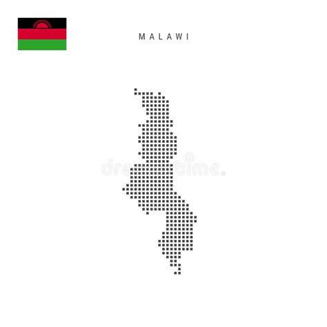 Pixel Map Of Malawi Vector Dotted Map Of Malawi Isolated On White