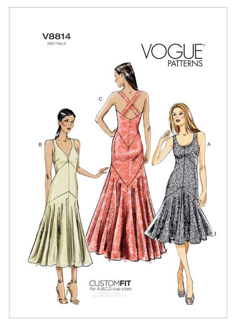 V8814 Misses Drop Waist Dresses Vogue Patterns Vogue Sewing Patterns Vogue Patterns