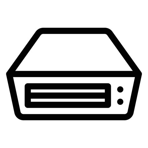 Computer icon black and white line 5324178 Vector Art at Vecteezy