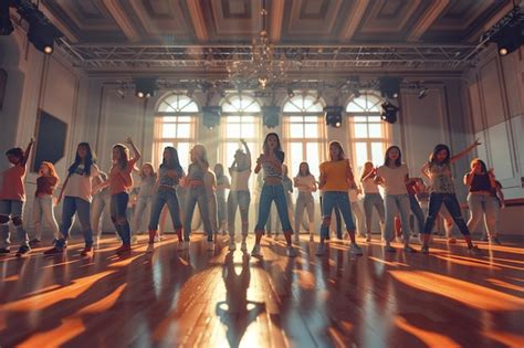 Students Presenting A Surprise Dance Performance F Premium Ai
