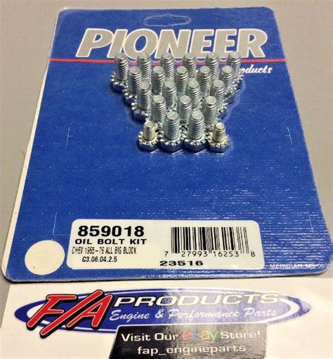 Big Block Chevy 396 454 Engines With Steel Oil Pan Bolt Kit Pioneer 859018