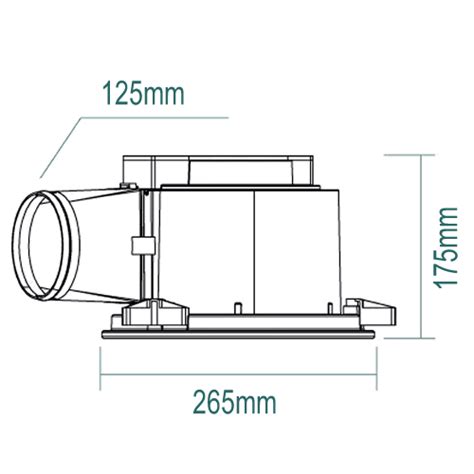 Martec Flow 240 Round Low Profile Exhaust Fan White Mxffr25w Pca