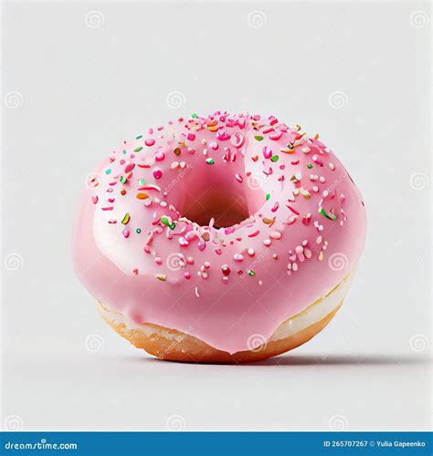 Donut Realistas Dulce Acristalado Aislado En Ai Generativo De Fondo