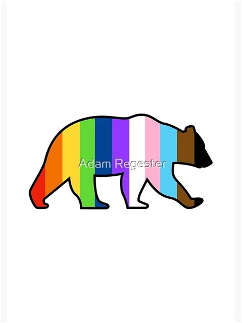Gay Pride Rainbow Bear Poster For Sale By Adamregester Redbubble