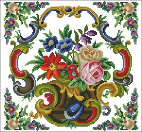 19 Gallery ru Фото 8 9 kento Cross stitch flowers Cross