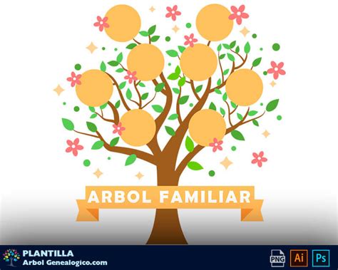 🥇 10 Plantillas De árbol Genealógico Con Fotos En Vector