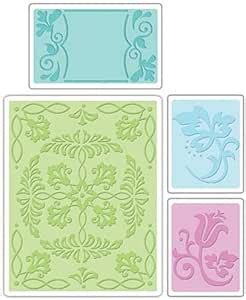 Amazon.com: Sizzix Embossing Folders - Ornate Flowers and Frame Set