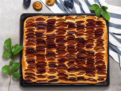 Pflaumenkuchen Mit Pudding Vom Blech Oder Mit Streuseln Rezept