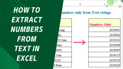 How To Extract Numbers From Text In Excel Earn And Excel