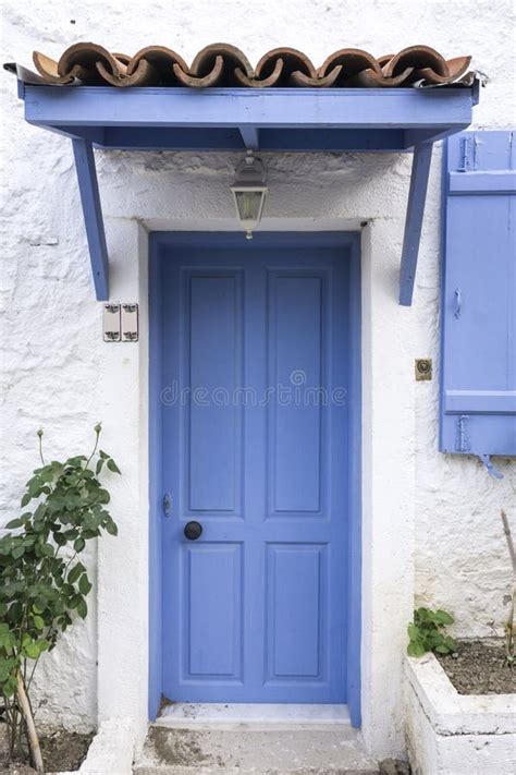 Blue Wood Door Stock Image Image Of Wall Building Door 71884595