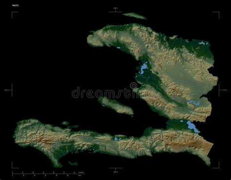 Haiti Shape On Black Physical Stock Illustration Illustration Of