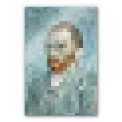 Acrylic Print Pixelart Van Gogh Self Portrait Wall Art