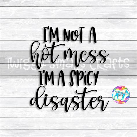 Funny Adult Svg Hot Mess DXF PNG Files For Silhouette Cricut Cut Files Cutting Files