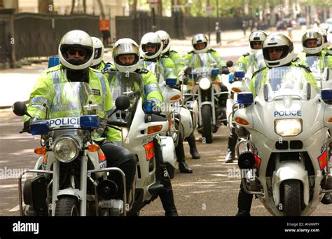 Police motorbikes in London, UK Stock Photo - Alamy