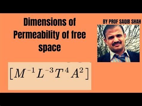 Dimensions Of Permeability Of Free Space YouTube