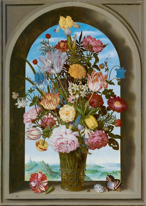 Ambrosius Bosschaert The Elder Vase Of Flowers In A Window C