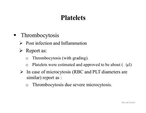 Blood film preparation and reporting