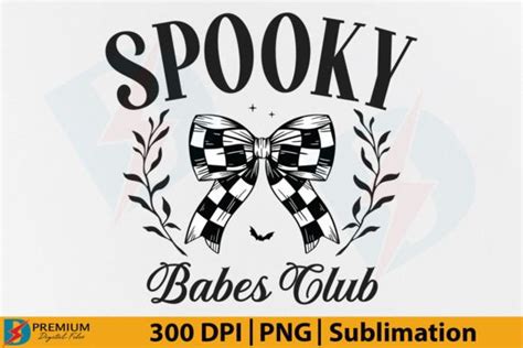 Halloween Coquette Spooky Babes Club PNG Graphic By Premium Digital