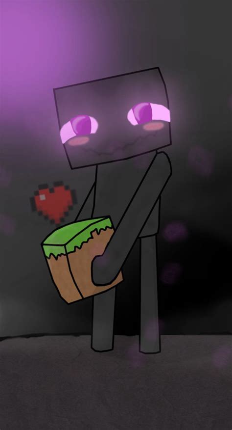 Cute Enderman Minecraft Drawings Minecraft Anime Minecraft Creations